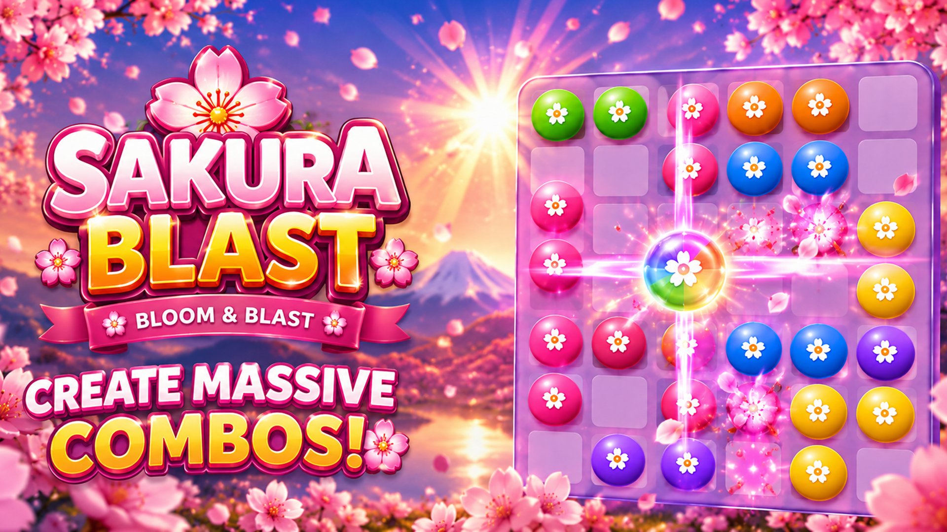 Sakura Blast — Bloom & Blast. Create massive combos!